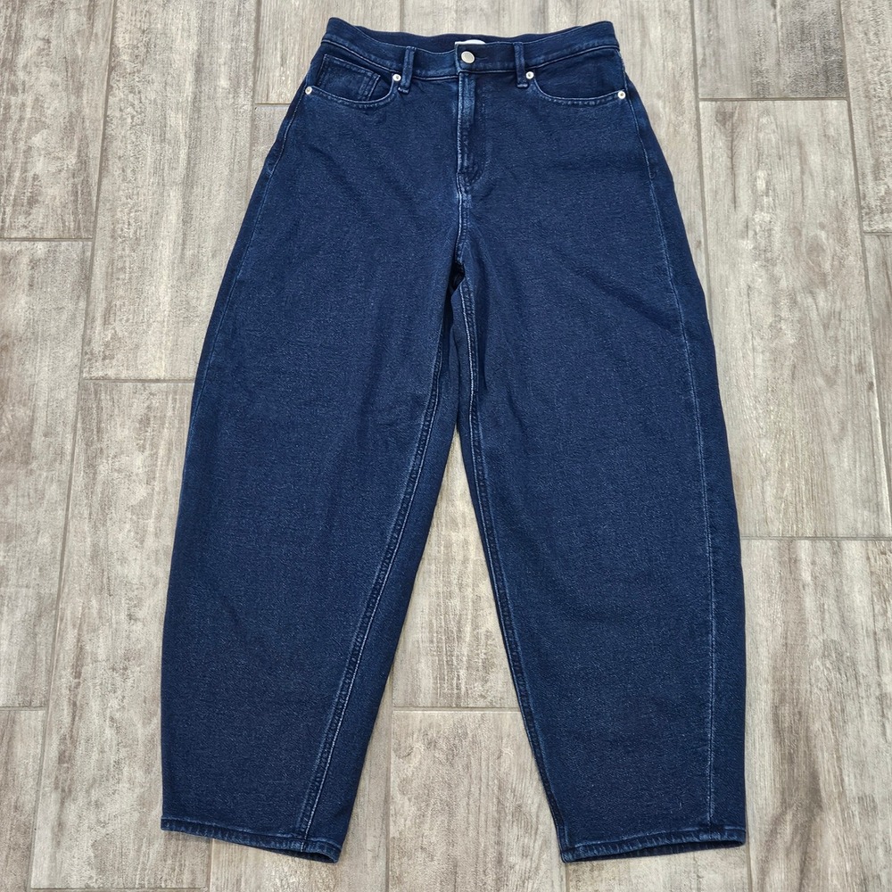 Good American Barrel Jeans Womens‎ Size 8/29 Indigo Blue High Rise Street Edgy